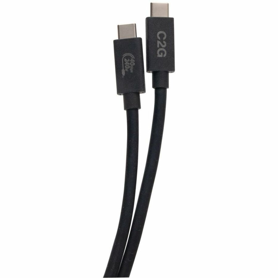 C2G 3.3ft (1m) USB 4.0 USB-C to C (48V 5A) 240W Charging Cable - Black — C2G54552