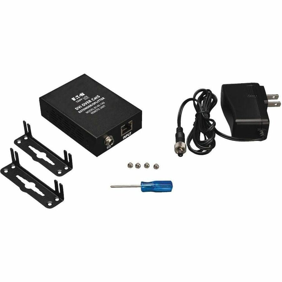 Eaton Tripp Lite Series DVI over Cat5/6 Active Extender, Box-Style Remote Receiver for Video, DVI-I Single Link, Up to 200 ft. (60 m), TAA — B140-1A0