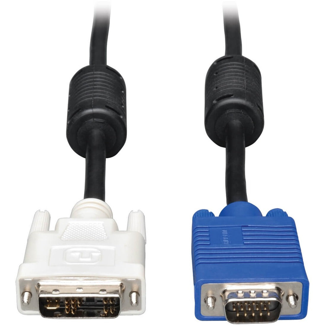 Eaton Tripp Lite Series DVI to VGA High-Resolution Adapter Cable with RGB Coaxial (DVI-A to HD15 M/M), 10 ft. (3.1 m) — P556-010