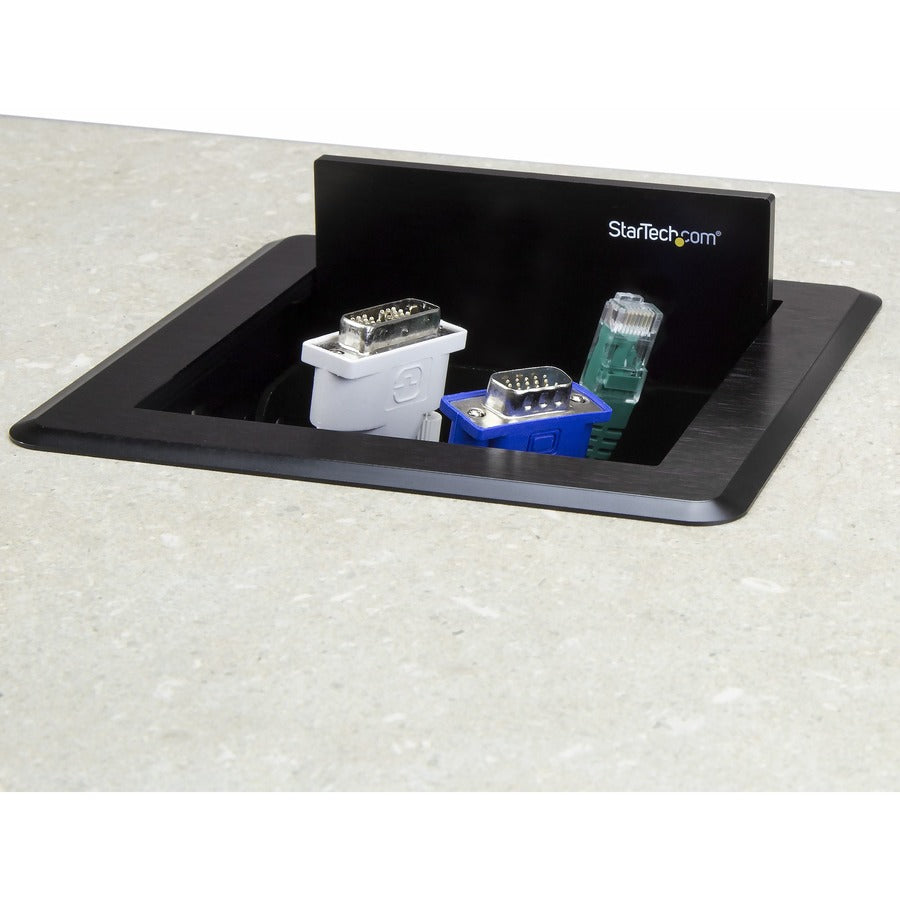StarTech.com Conference Table Cable Management Box - Table Top - Conference Room AV - Conference Table Connectivity Box — BOX4CABLE