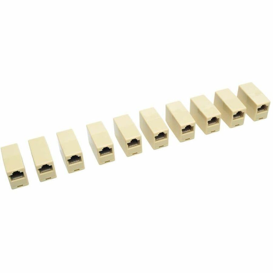Eaton Tripp Lite Series Straight-Through RJ45 Modular In-Line Coupler (RJ45 F/F), 10 Pack — N033-001-10PK