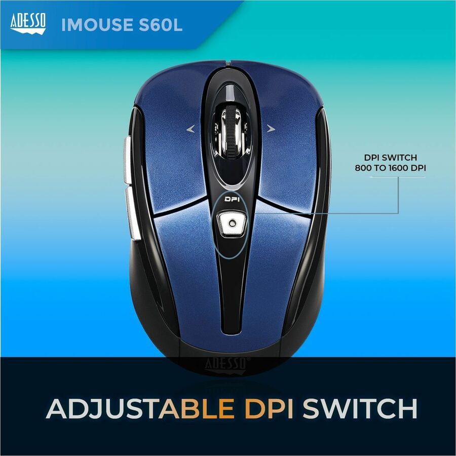 Adesso iMouse S60L - 2.4 GHz Wireless Programmable Nano Mouse — iMouse S60L