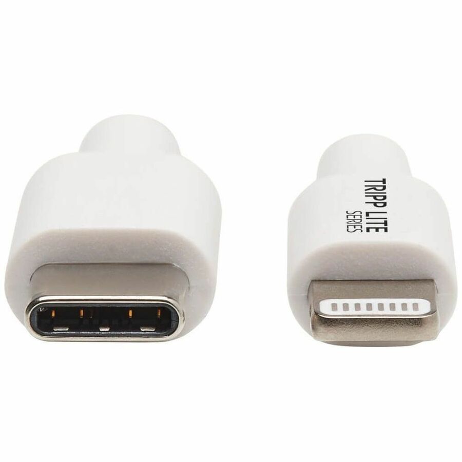 Eaton Tripp Lite Series USB-C to Lightning Sync/Charge Cable (M/M), MFi Certified, White, 3 ft. (0.9 m) — M102-003-WH