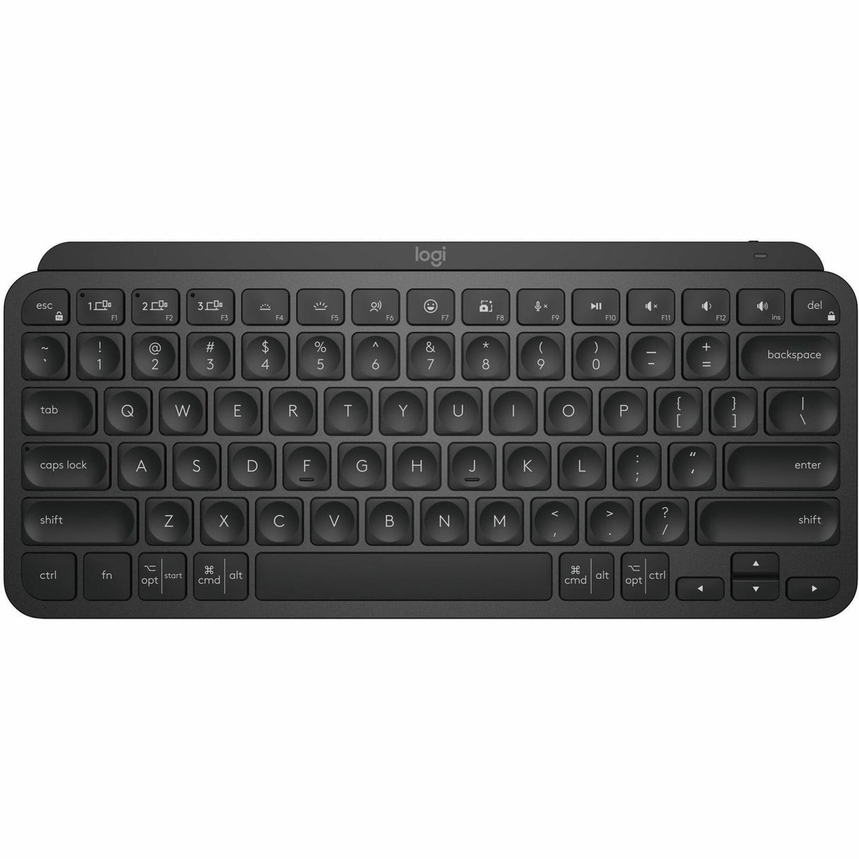 Logitech MX Keys Mini Minimalist Wireless Illuminated Keyboard, Compact, Bluetooth, Backlit, USB-C, Black — 920-010475