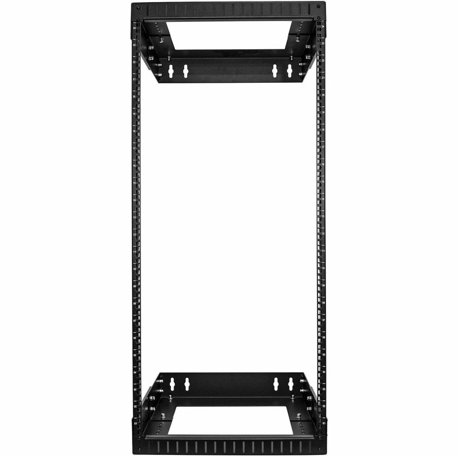 StarTech.com 2-Post 24U Heavy-Duty Wall Mount Network Rack, 19" Open Frame Server Rack with Adjustable Depth, Data Rack for IT Equipment~ — RACK-24U-20-WALL-OA