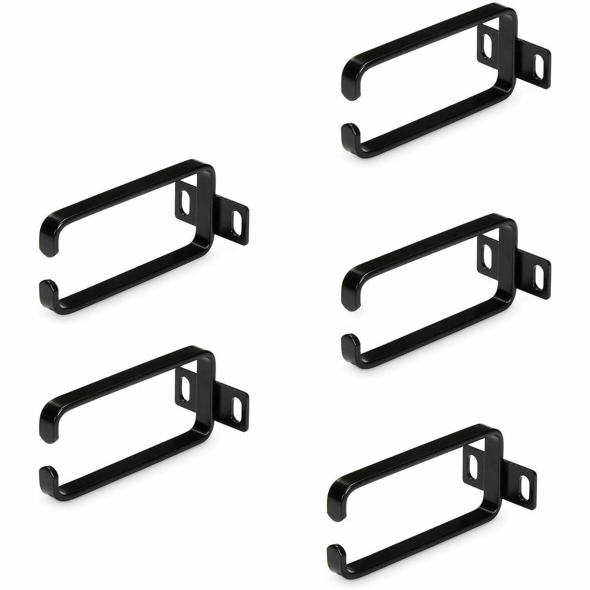 StarTech.com 5-Pack 1U Vertical Cable Management D-Ring Hooks, Server Rack Cable Management, Cable Manager, Network Rack Wire Organizers — CMHOOK1UN5PK