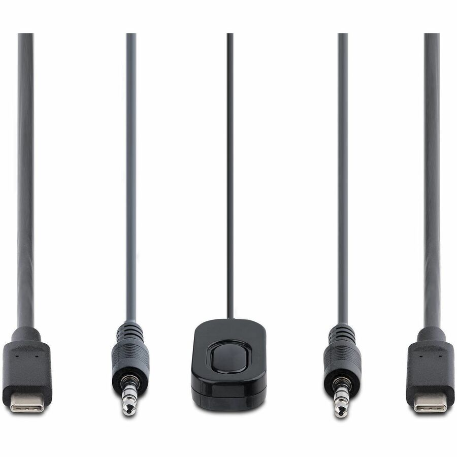 StarTech.com 2-Port USB-C Cable KVM Switch, 4K 60Hz DisplayPort Output, Compact KVM with 4ft/1.2m Integrated Host Cables, Bus Powered — C2-D46-UC2-CBL-KVM