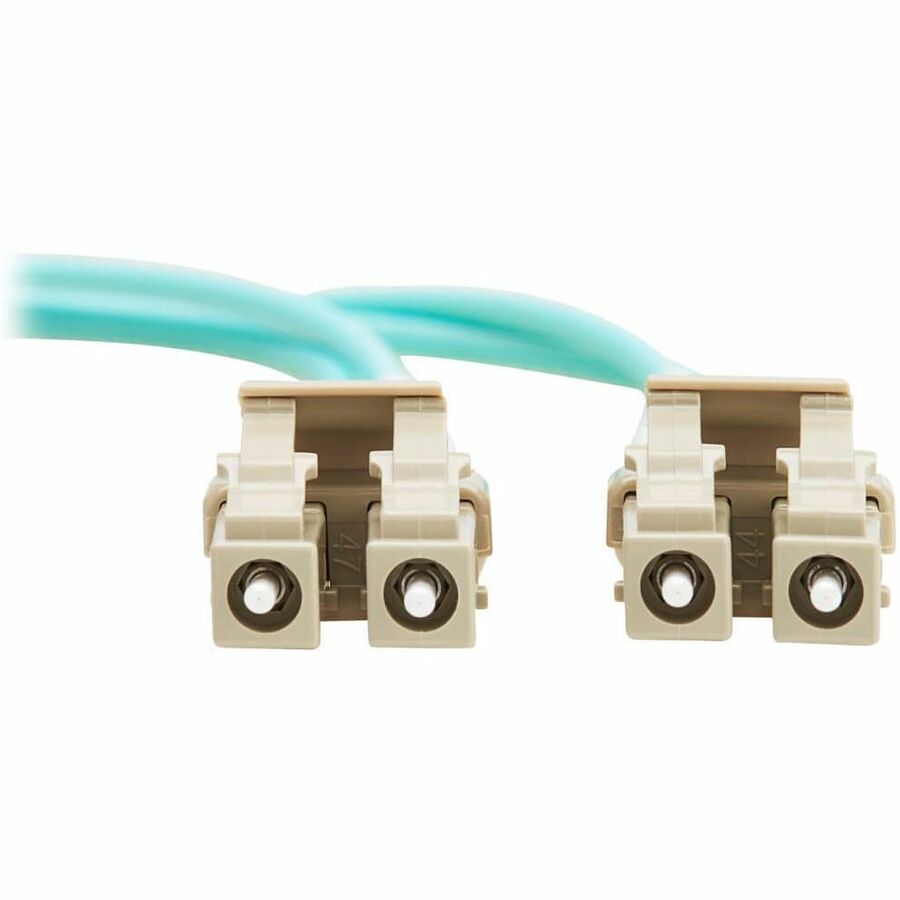 Eaton Tripp Lite Series 10Gb Duplex Multimode 50/125 OM3 OFNP Fiber Patch Cable (LC/LC) - Aqua, 4 m (13.1 ft.), TAA — N820-04M-TAA