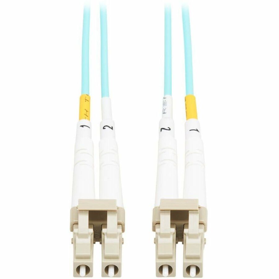 Eaton Tripp Lite Series 10Gb Duplex Multimode 50/125 OM3 OFNP Fiber Patch Cable (LC/LC) - Aqua, 4 m (13.1 ft.), TAA — N820-04M-TAA