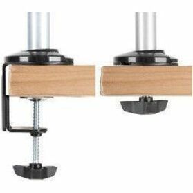SIIG Dual Stacked Monitor Arm Desk Mount - 17" - 32" - Max Load 19.8 lbs for each arm - VESA 75/100mm — CE-MT3R11-S1