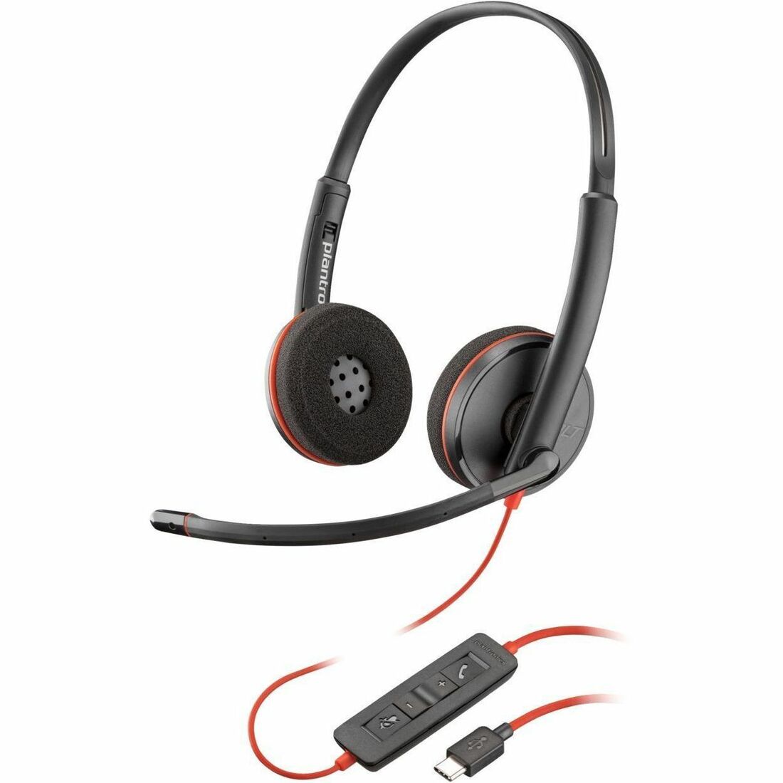 Poly Blackwire 3220 Stereo Headset +USB-C/A Adapter TAA — 8M3U6AA#ABA
