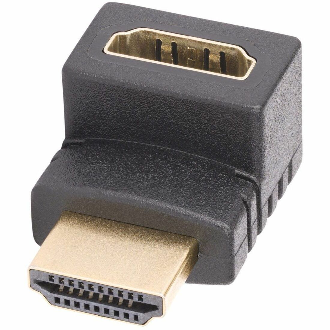 StarTech.com Down Angle HDMI 2.0 Adapter, Male to Female, Vertical 90-Degree Angled HDMI Port Saver, 4K 60Hz, High Speed HDMI Connector Extension — HDMI2HDMIMFDN