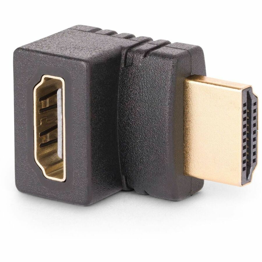 StarTech.com Down Angle HDMI 2.0 Adapter, Male to Female, Vertical 90-Degree Angled HDMI Port Saver, 4K 60Hz, High Speed HDMI Connector Extension — HDMI2HDMIMFDN