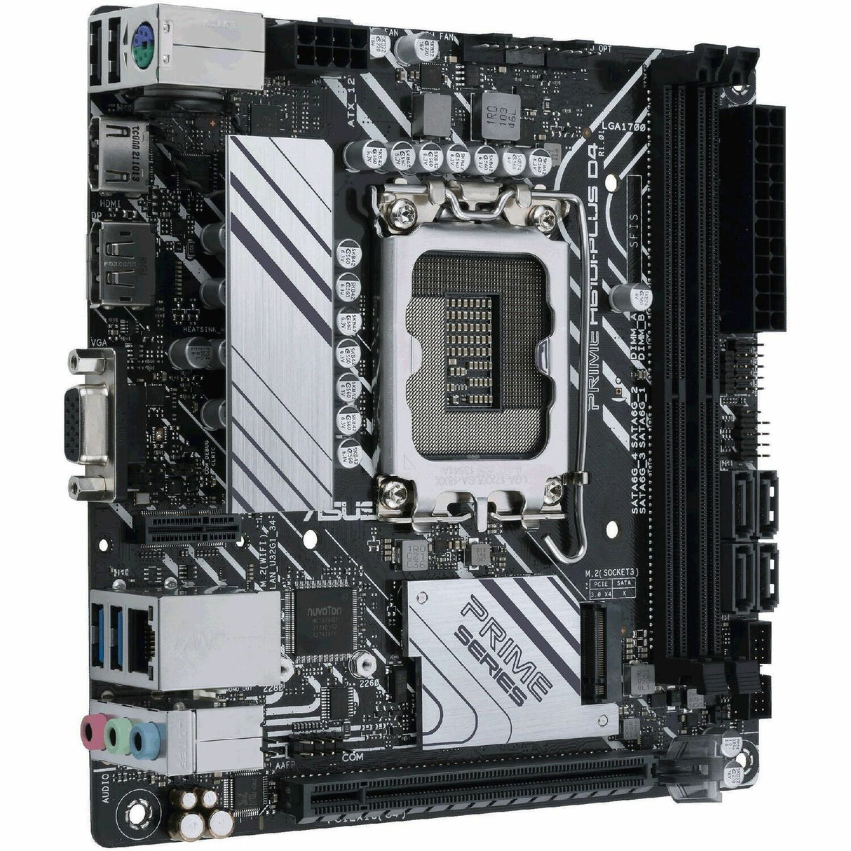 Asus Prime PRIME H610I-PLUS D4-CSM Desktop Motherboard - Intel H610 Chipset - Socket LGA-1700 - Mini ITX — PRIMEH610I-PLUSD4-CSM