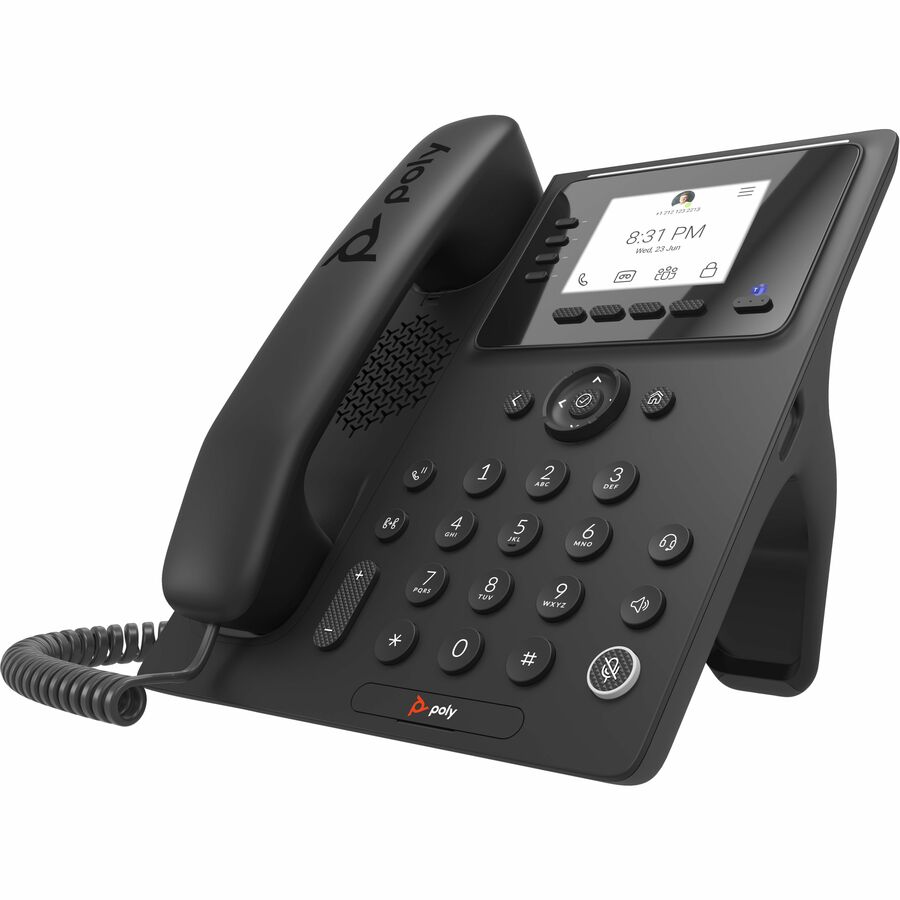 Poly CCX 350 IP Phone - Corded - Corded - Desktop, Wall Mountable - Black — 848Z7AA#AC3