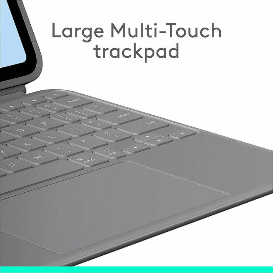 Logitech Combo Touch iPad Air 11-inch (M2 & M3), iPad Air (5th gen) Keyboard Case - Detachable backlit keyboard with kickstand - Oxford Grey — 920-012626