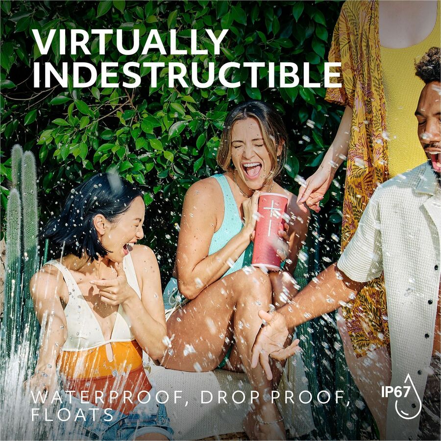 Ultimate Ears MEGABOOM 4 Portable Waterproof Bluetooth Speaker With Powerful 360-Degree Sound and Thundering Bass, Floating Speaker With 20-Hour Battery and 147ft (45m) Range, Red — 984-001994