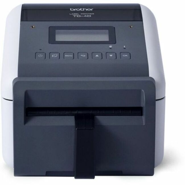 Brother TD-4550DNWBFC Desktop Direct Thermal Printer - Monochrome - Label Print - Fast Ethernet - USB - USB Host - Serial - Bluetooth 4.2 - IEEE 802.11a/b/g/n Wireless LAN - With Cutter — TD4550DNWBFC