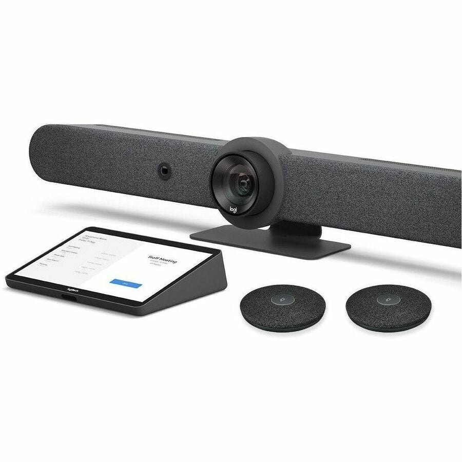 Logitech Rally Bar (TAA-Compliant Version) & Logitech Tap with Cat5e & Rally Mic Pod - TAA — 991-000536