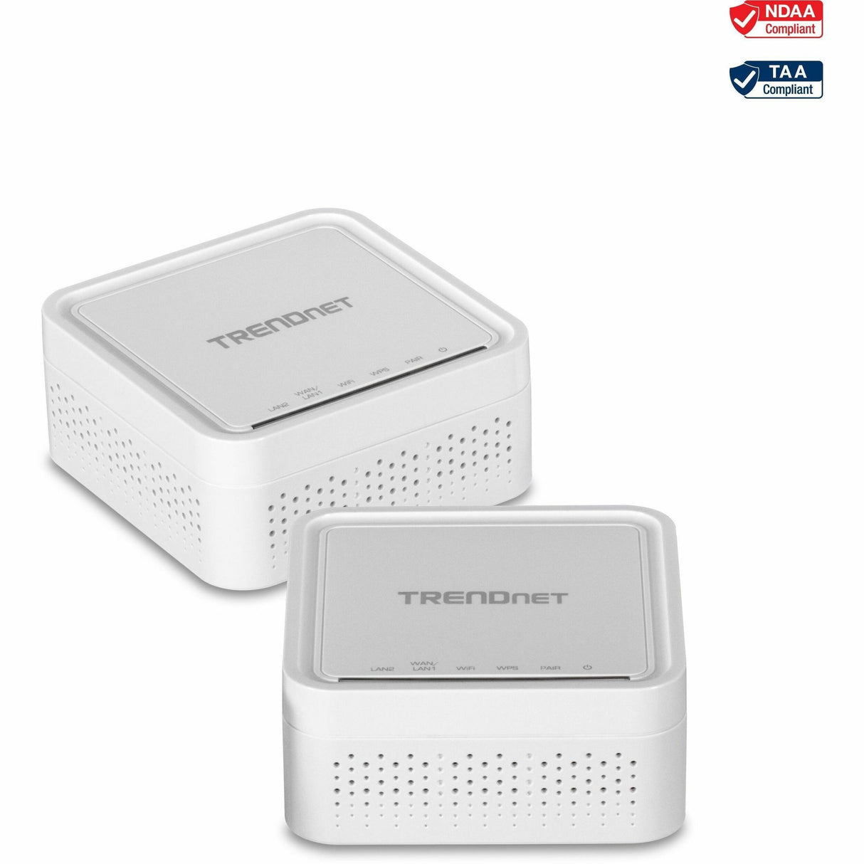 TRENDnet AC1200 WiFi EasyMesh Kit, Includes 2 x AC1200 WiFi Mesh Nodes, App-Based Setup Utility, Seamless WiFi Roaming, Beamforming, Supports 2.4GHz and 5GHz Devices, TEW-832MDR2K, White — TEW-832MDR2K