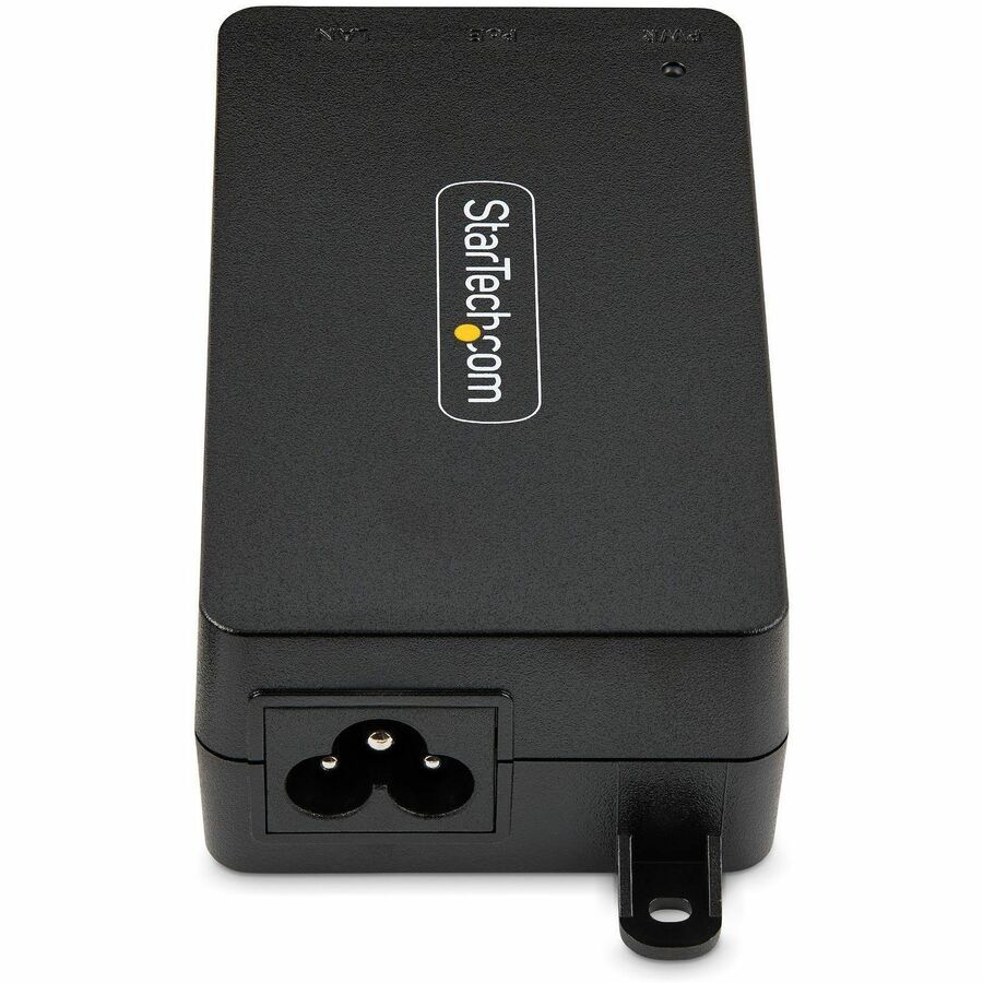 StarTech.com 1-Port 10Gbps Gigabit PoE++ Injector, 60W, 2.5/5/10G Ethernet/10/100/1000M, PoE++ (802.3af/at/bt), Wall Mountable, Unmanaged — AF31XC-POE-INJECTOR