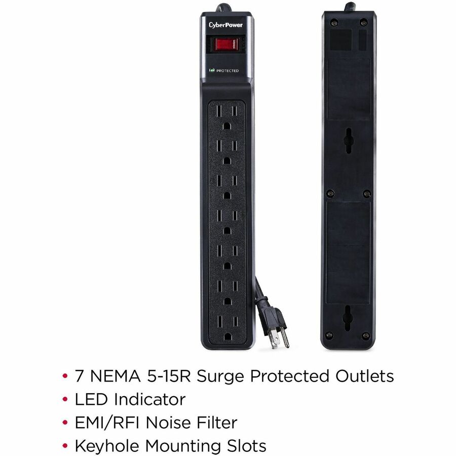 CyberPower CSB706 Essential 7 - Outlet Surge with 1500 J — CSB706