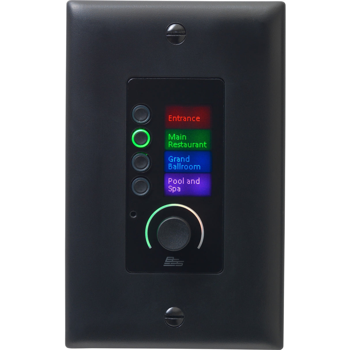 BSS EC-4BV Ethernet Controller with 4 Buttons and Volume Control — BSSEC4BV-BLK-M