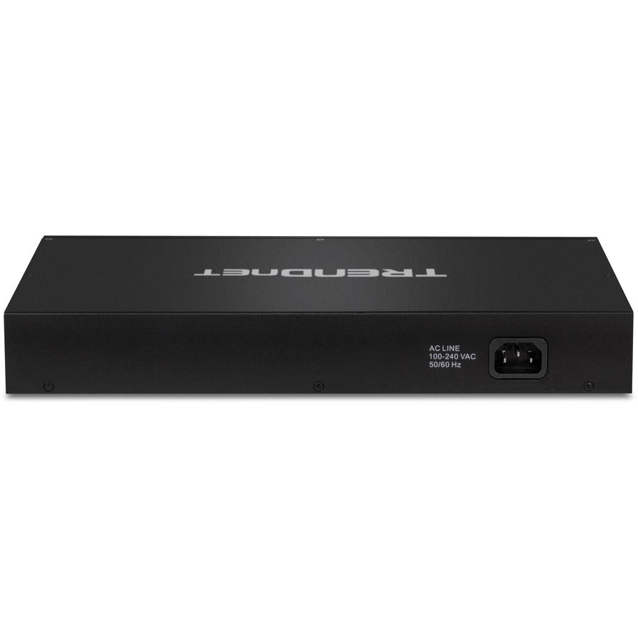 TRENDnet 12-Port Gigabit PoE+ Smart Surveillance Switch with 8 x Gigabit PoE+ Ports; TPE-3012LS; 2 x Gigabit Ports; 2 x SFP Slots; 110W PoE Budget; Long Range PoE+; VLAN; QoS; LACP; ONVIF — TPE-3012LS