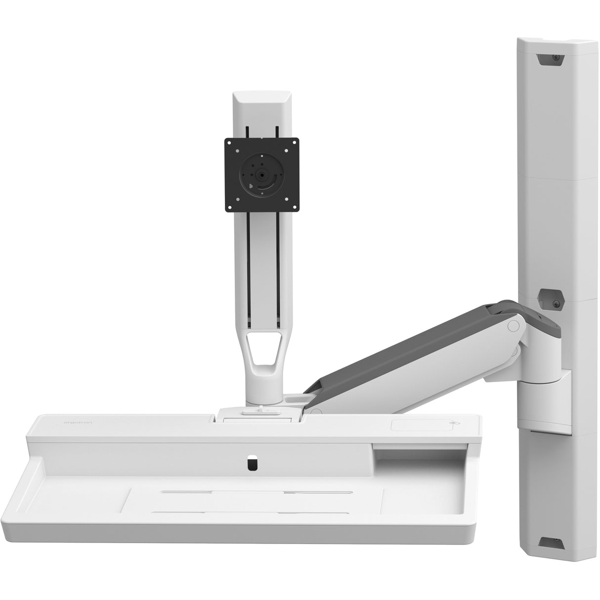 Ergotron CareFit Wall Mount for Keyboard, Monitor, Mount Extension, LCD Display - White — 45-618-251
