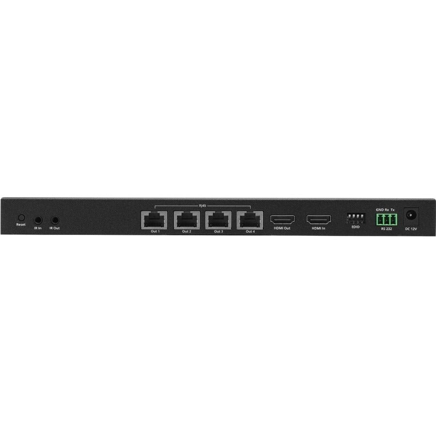 SIIG 1x4 4K 60Hz HDMI Splitter Over Cat6 Extender with Loopout/IR/ARC & RS-232 - Up to 230ft (70m) - Near Zero Latency — CE-H27A11-S1