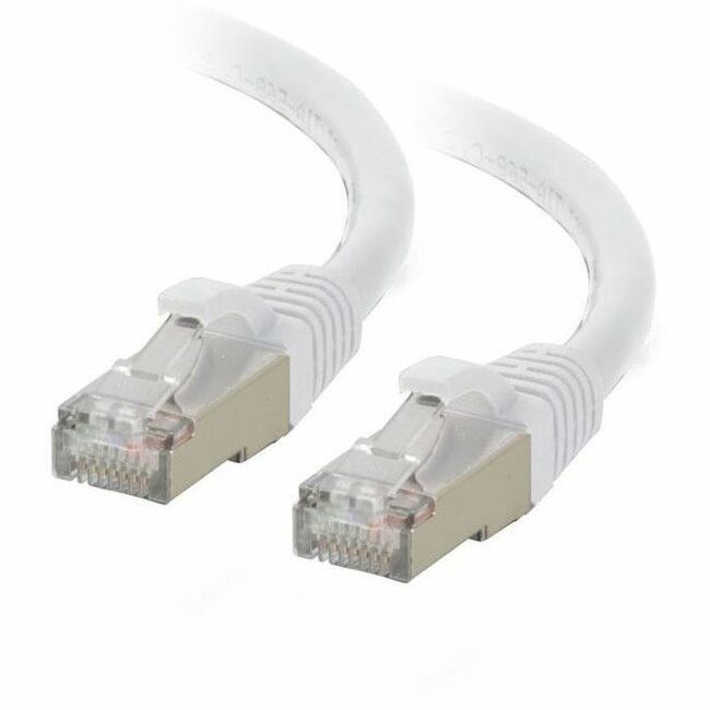 C2G 25ft (7.6m) Cat6a Snagless Shielded (STP) Ethernet Network Patch Cable - White — C2G07389