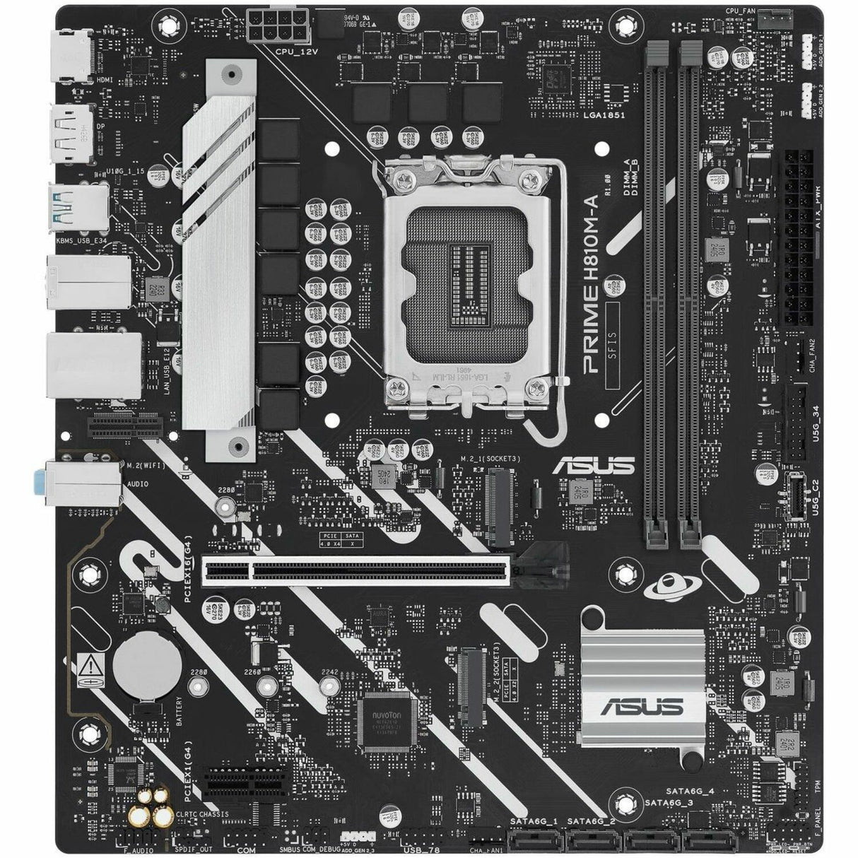 Asus Prime H810M-A-CSM Desktop Motherboard - Intel H810 Chipset - Socket LGA-1851 - Micro ATX — PRIME H810M-A CSM