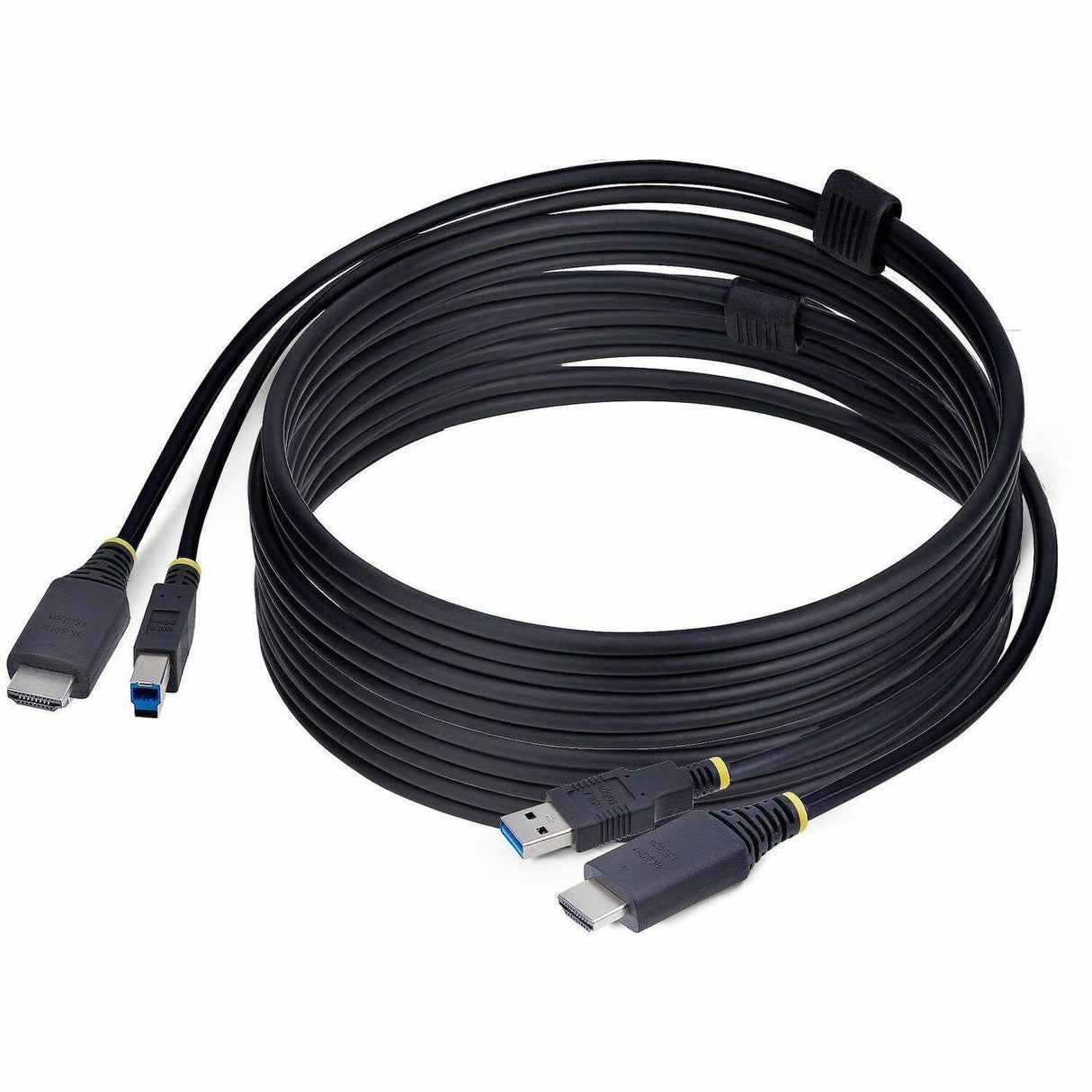 StarTech.com 10ft (3m) HDMI and USB 5Gbps KVM Cable, Up to 4K 60Hz, HDMI 2.0 and USB Combo Cable for KVM Switch — HU12210-KVM-CABLE
