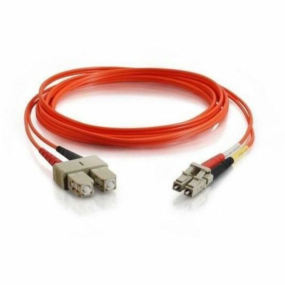 C2G 19.7ft (6m) LC-SC 50/125 OM2 Duplex Multimode PVC Fiber Optic Cable - Orange — 33019