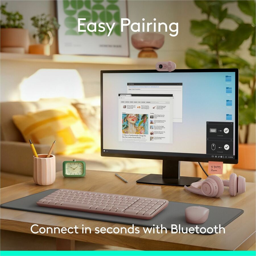 Logitech MK250 Bluetooth Wireless Mouse and Keyboard Combo: Fast & Easy Connectivity, Compact Wireless Keyboard, Ambidextrous Mouse (Graphite) — 920-013512