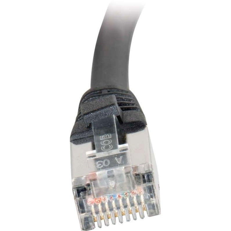 C2G-10ft Cat5e Molded Shielded (STP) Network Patch Cable - Black — 28693