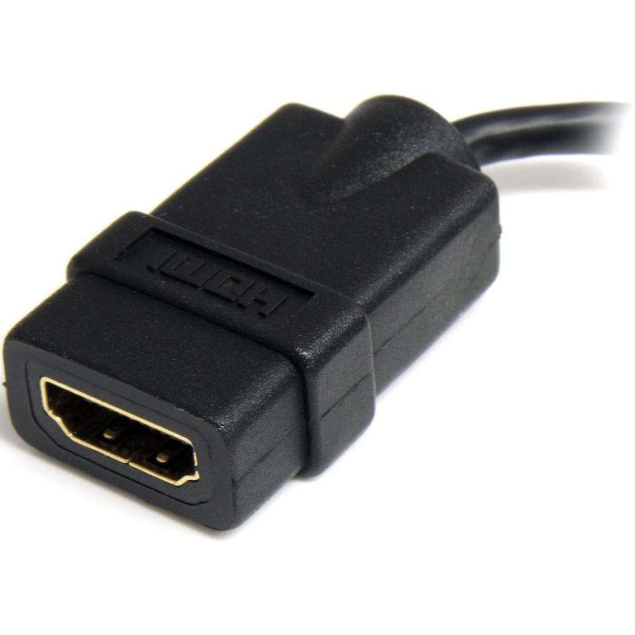 StarTech.com Micro HDMI to HDMI Adapter Dongle, 4K High Speed Micro HDMI to HDMI Converter, Micro HDMI Type-D Device to HDMI TV/Display — HDADFM5IN