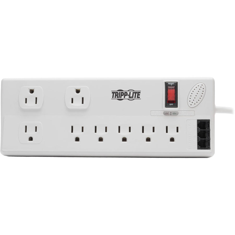 Eaton Tripp Lite Series Protect It! 8-Outlet Computer Surge Protector, 8 ft. (2.43 m) Cord, 3150 Joules, Tel/Modem/Fax Protection, TAA — TLP808TELTAA