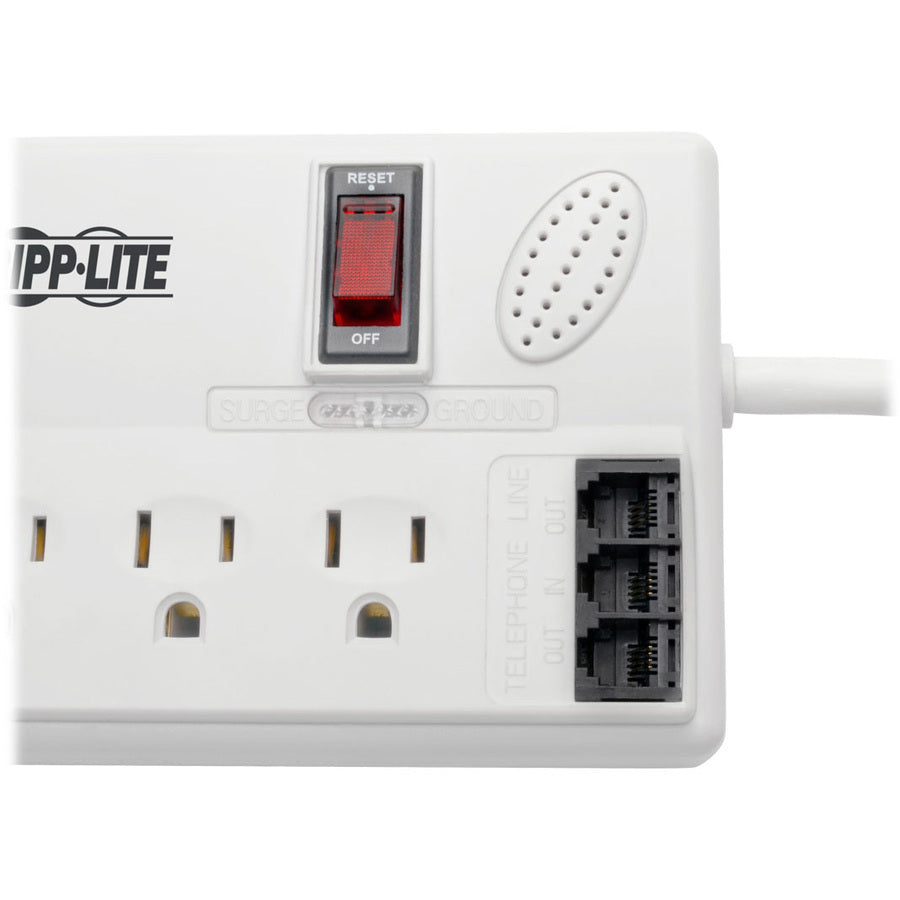Eaton Tripp Lite Series Protect It! 8-Outlet Computer Surge Protector, 8 ft. (2.43 m) Cord, 3150 Joules, Tel/Modem/Fax Protection, TAA — TLP808TELTAA
