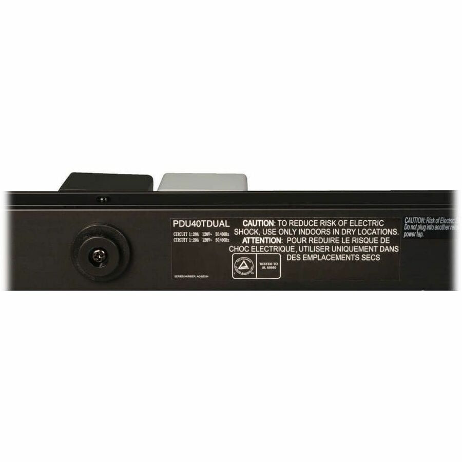 Eaton Tripp Lite Series 3.8kW Single-Phase Dual-Circuit 120V Basic PDU, 40 NEMA 5-15/20R Outlets, NEMA L5-20P/5-20P Inputs, 10 ft. (3.05 m) Cords, 0U — PDU40TDUAL