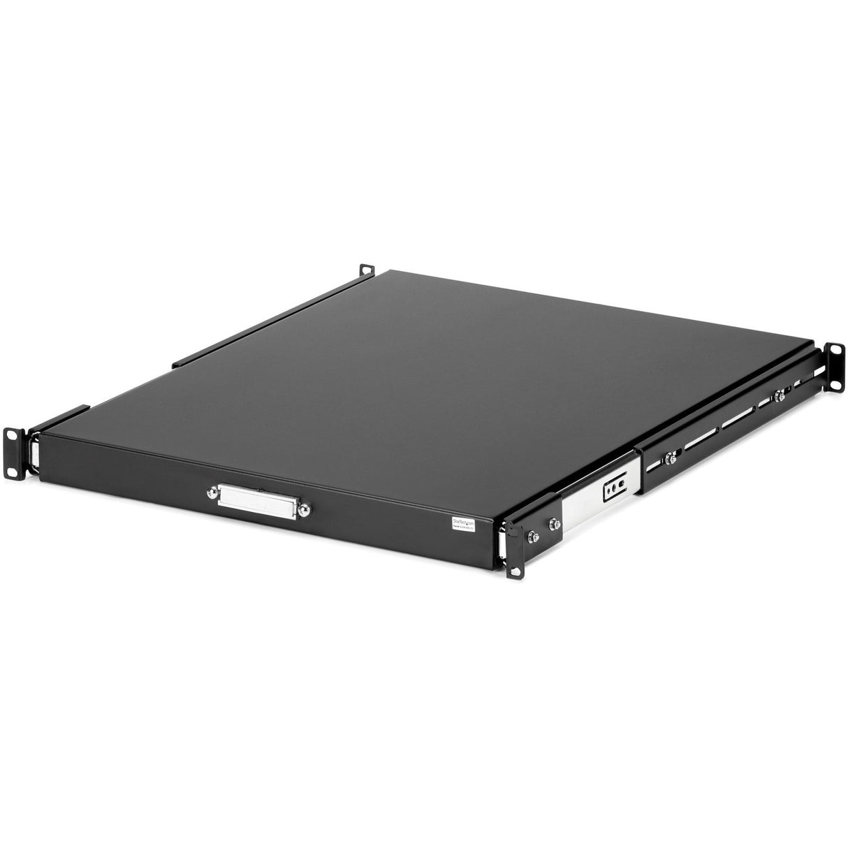 StarTech.com 1U Sliding Server Rack Mount Keyboard Shelf Tray, 55lbs (25Kg), 22in (55cm) Deep Steel Pull Out Drawer for 19" Equipment Rack — SLIDESHELFD