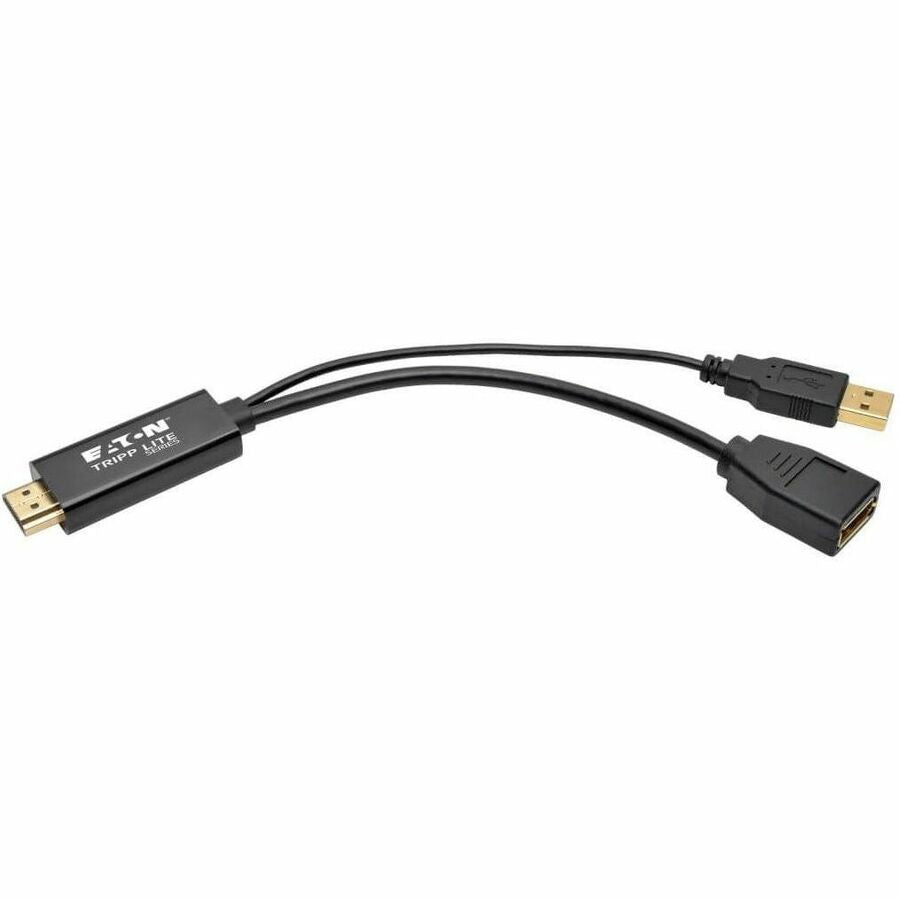 Eaton Tripp Lite Series 4K HDMI to DisplayPort Active Converter (M/F) with USB Power, 6 in. (15.2 cm) — P130-06N-DP-V2
