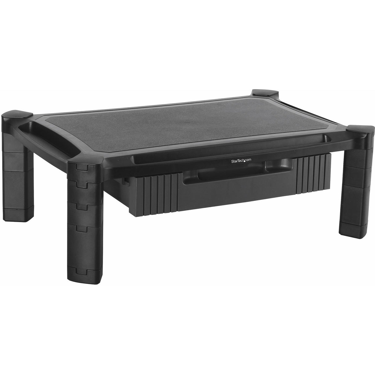 StarTech.com Adjustable Monitor Riser, Large, Drawer, Monitors up to 32" (22lb/10kg), Adjustable Height, Desk Monitor Stand — MONSTADJDL