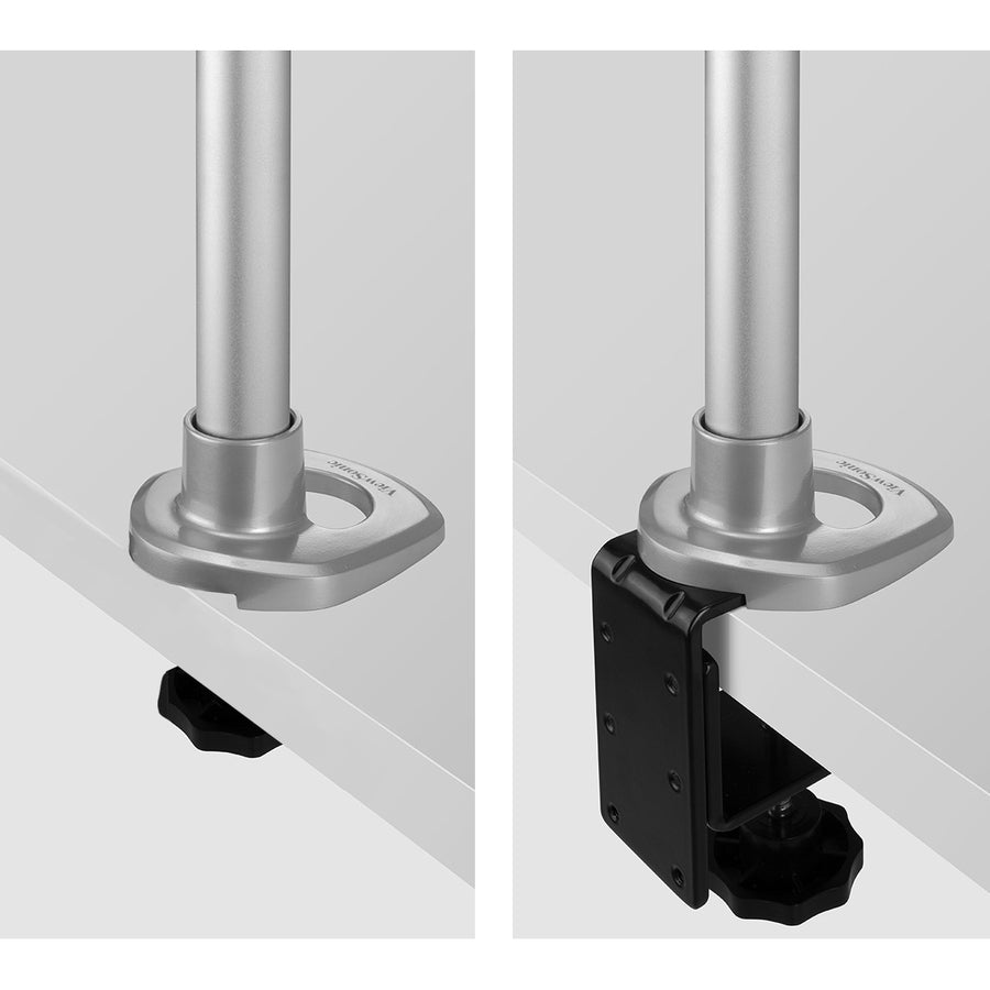 ViewSonic LCD-DMA-001 Monitor Desk Mounting Arm for 2 Monitors up to 24 Inches Each, VESA Compatible, Full Ergonomic Adjustability, 2-in-1 Mounting Base, and Built-In Cable Management — LCD-DMA-001