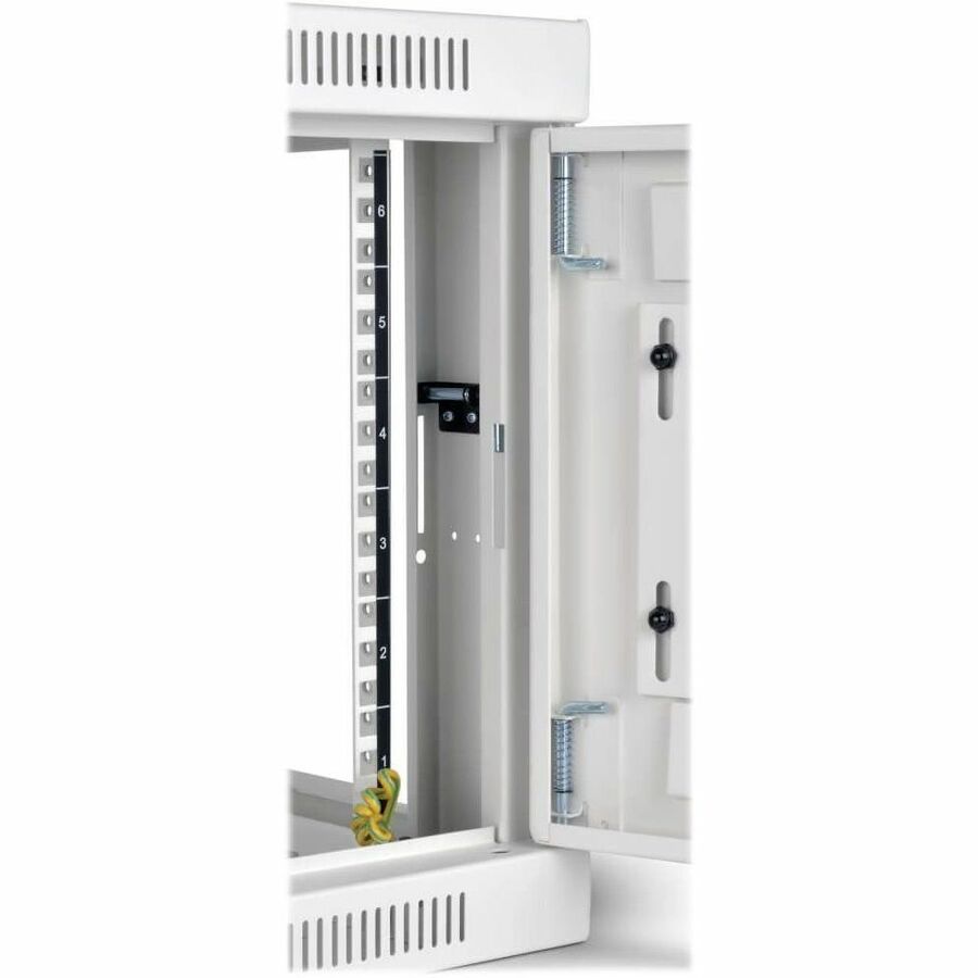 Eaton Tripp Lite Series SmartRack 6U Low-Profile Switch-Depth Wall-Mount Mini Rack Enclosure, Clear Acrylic Window, White — SRW6UWG