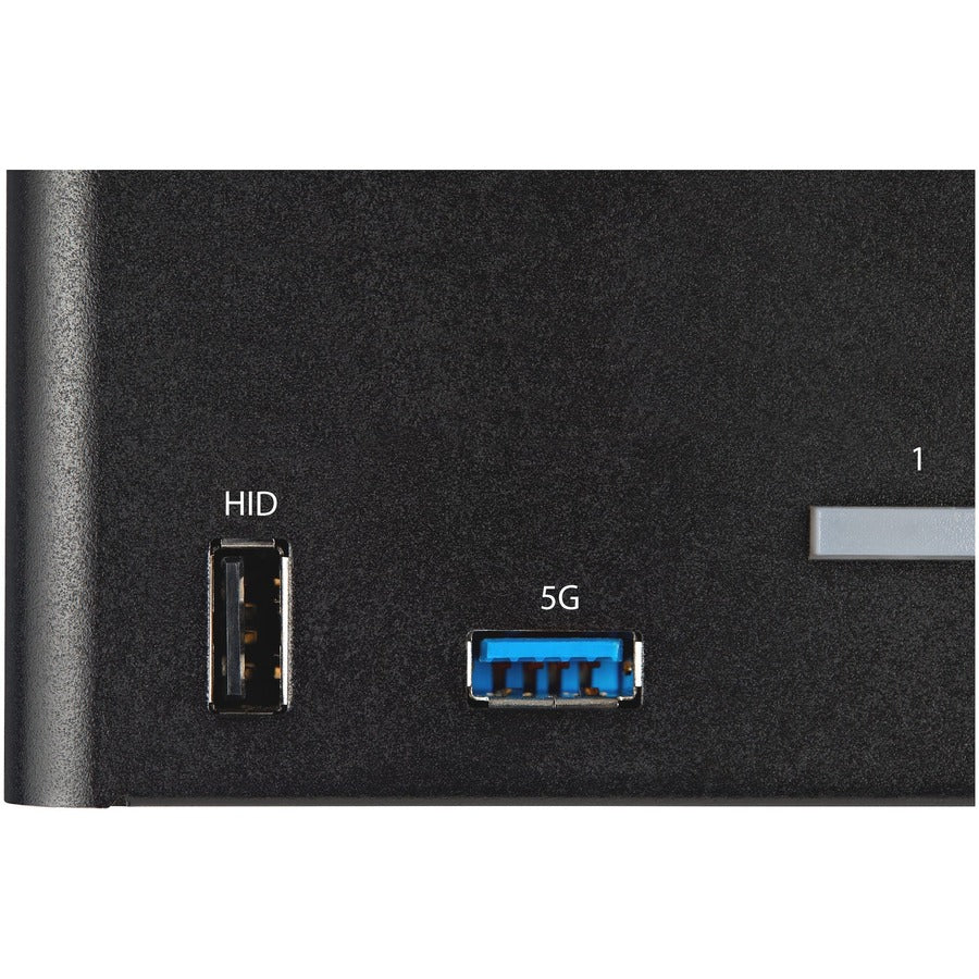 StarTech.com 2 Port Quad Monitor DisplayPort KVM Switch 4K 60Hz UHD HDR, DP 1.2 KVM Switch, 2 Port USB 3.0 Hub, 4x USB HID, Audio, Hotkey — SV231QDPU34K