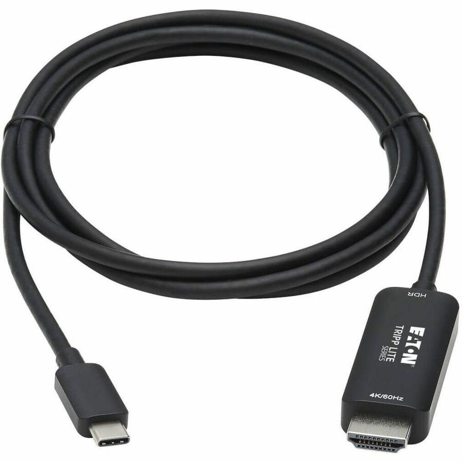 Eaton Tripp Lite Series USB-C to HDMI Active Adapter Cable (M/M), 4K 60 Hz, HDR, HDCP 2.2, DP 1.2 Alt Mode, Black, 6 ft. (1.8 m) — U444-006-HDR2BE