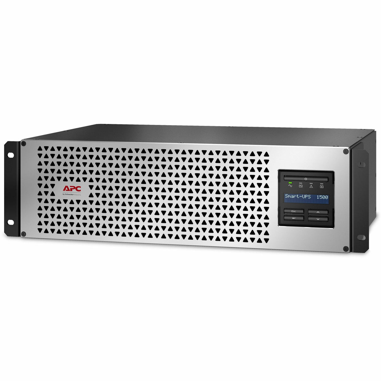 APC Smart-UPS, Line Interactive, 1500VA, Lithium-ion, Rackmount 3U, 120V, 6x NEMA 5-15R outlets, SmartConnect Port+Network Card, Short Depth, AVR, LCD — SMTL1500RM3UCNC