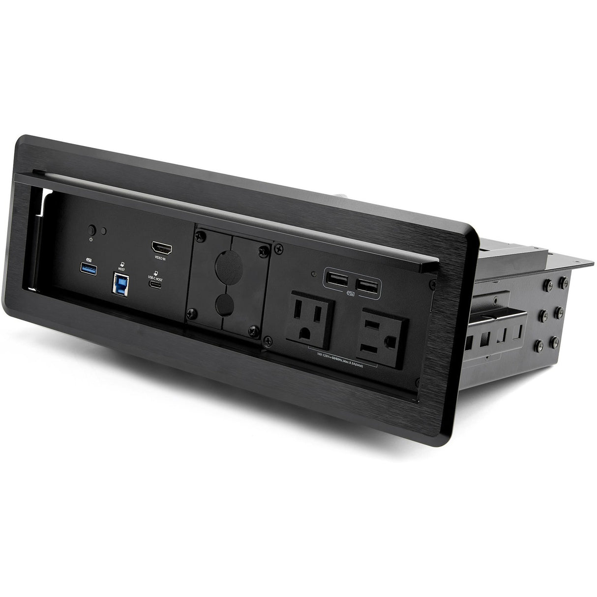 StarTech.com Conference Room Docking Station w/ Power; Table Connectivity A/V Box, Universal Laptop Dock, 60W PD, AC Outlets, USB Charging — KITBXDOCKPNA