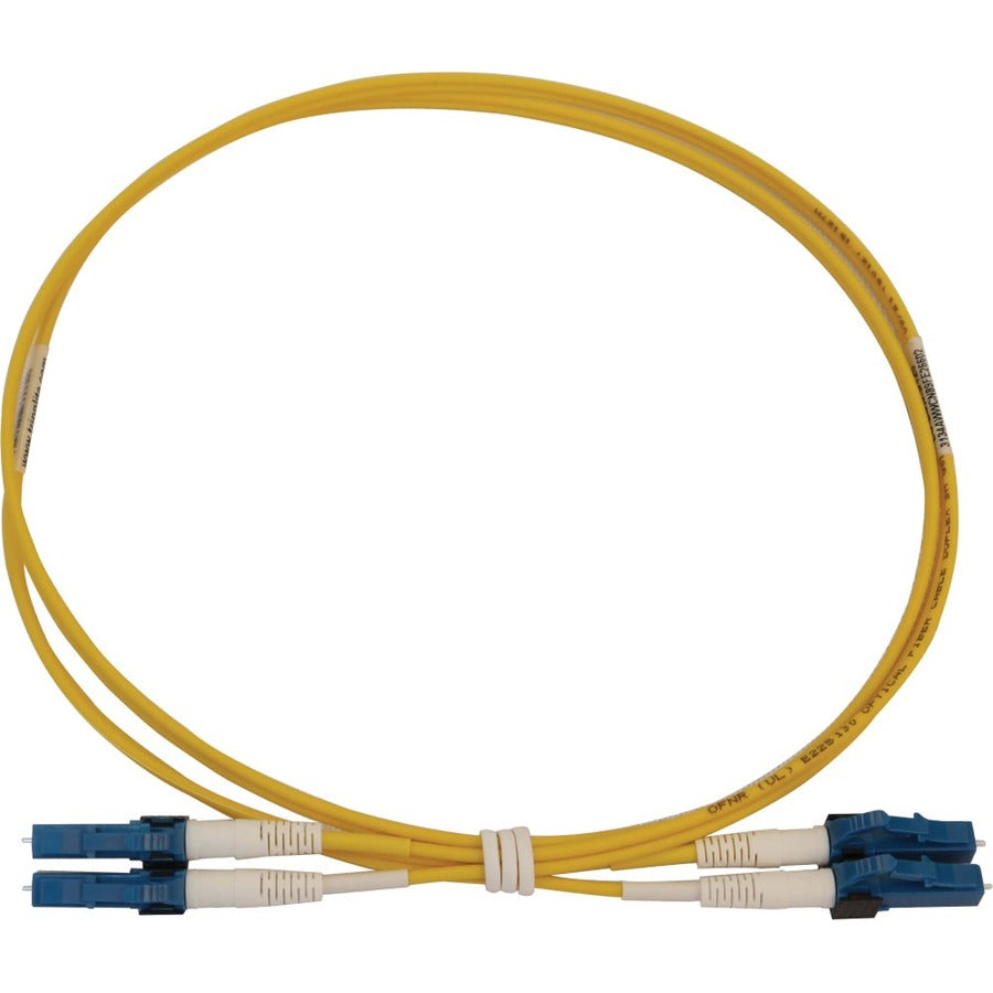 Eaton Tripp Lite Series 400G Duplex Singlemode 9/125 OS2 Switchable Fiber Optic Cable (LC/UPC M/M), LSZH, Yellow, 1 m (3.3 ft.) — N370X-01M